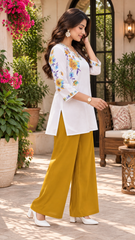 Women’s Stylish Printed Yellow Co-ord Set