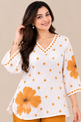 Ethnic Charm with Women’s Stylish Printed Yellow Co-ord Set