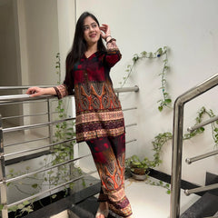 Autumnlane Multicolor Mika Printed Comfort fit Co-Ord Set
