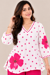 Ethnic Charm with Women’s Stylish Printed Maroon Co-ord Set