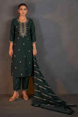 Emerald Royale Sequined Kurta Set