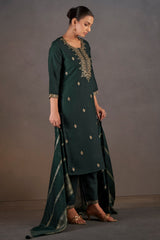 Emerald Royale Sequined Kurta Set