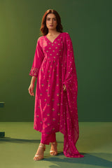 Blush Royale Printed Anarkali Kurta Set