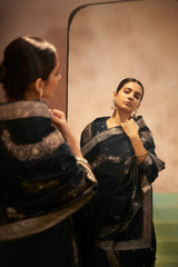 Midnight Royale Jacquard Kurta Set
