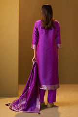 Royal Amethyst Jacquard Kurta Set