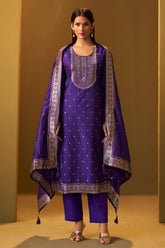 Midnight Royale Jacquard Kurta Set