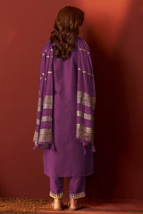 Royal Orchid Embroidered Kurta Set