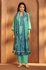 Sky Royale Jacquard Kurta Set