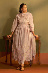 Mocha Royale Handcrafted Anarkali Set