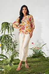 Rangriti Floral Chanderi Kurta Set