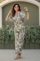 Silver Aura Foil Print Co-Ord Set
