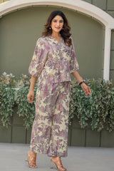 Rust Radiance Foil Print Co-Ord Set