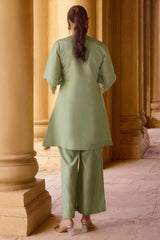 Embroidered Roman Silk Co-Ord Set