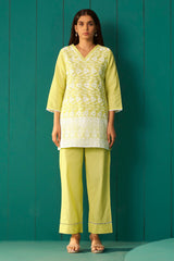Sunheri Schiffli Cotton Co-Ord Set