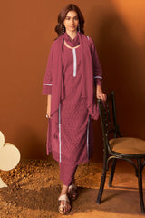 Ivory Schiffli Lace Kurta Set
