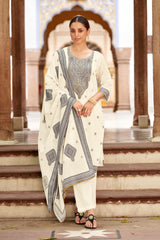 Ivory Jacquard Grace Kurta Set