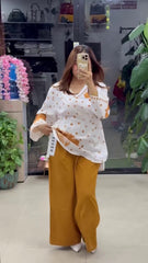 Ethnic Charm with Women’s Stylish Printed Yellow Co-ord Set