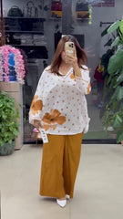 Ethnic Charm with Women’s Stylish Printed Yellow Co-ord Set