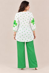 Ethnic Charm with Women’s Stylish Printed Green Co-ord Set