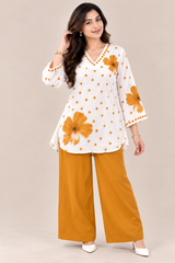 Ethnic Charm with Women’s Stylish Printed Yellow Co-ord Set