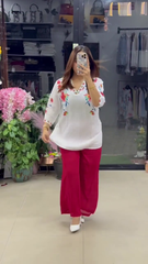 Women’s Stylish Printed Red Co-ord Set