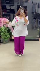 Women’s Stylish Printed Purple Co-ord Set