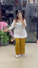 Women’s Stylish Printed Yellow Co-ord Set