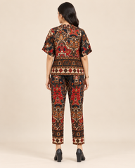 Printed Asymmetric Top With Palazzo Set