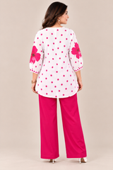 Ethnic Charm with Women’s Stylish Printed Maroon Co-ord Set