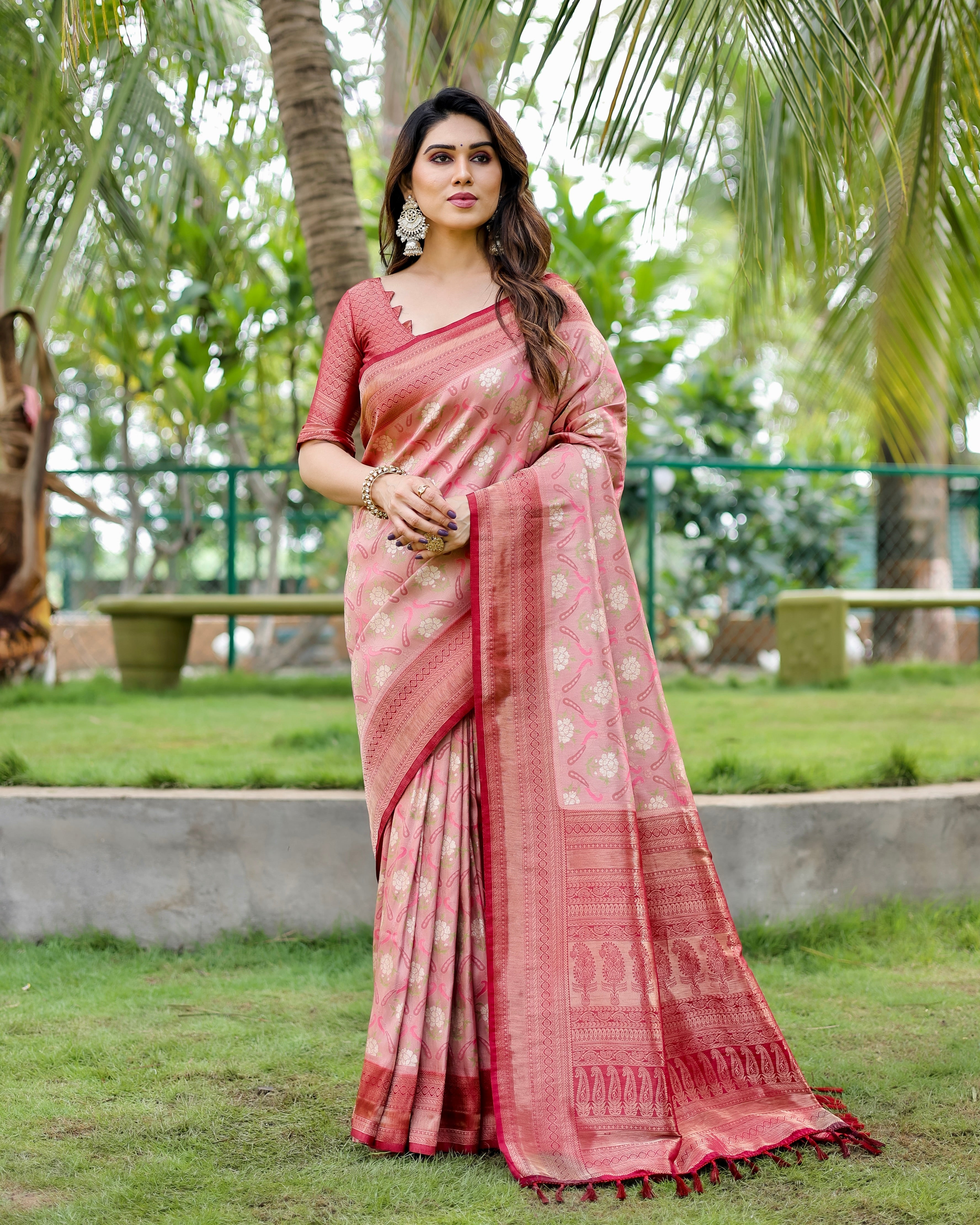 Gorgeous Traditional Kanjivaram Maroon Sarees For Special Occasion