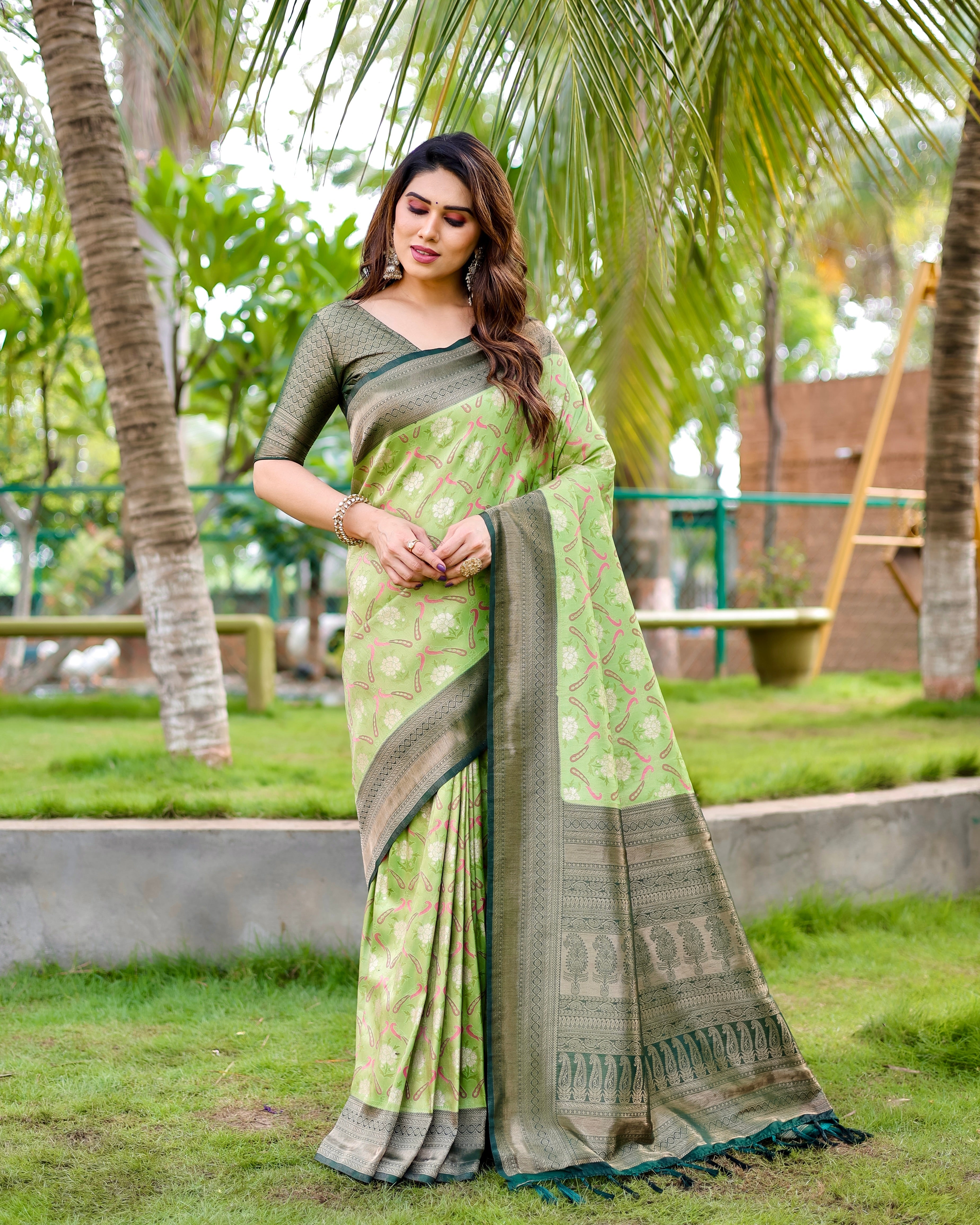 Gorgeous Traditional Kanjivaram Perot Sarees For Special Occasion