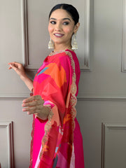 Gulnaar Rani Embroidered Kurta Set with Printed Dupatta