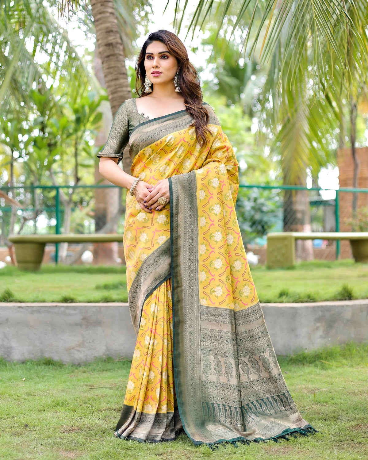 Gorgeous Traditional Kanjivaram Yellow Sarees For Special Occasion