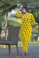 Yellow Women Printed Co-Ord Set