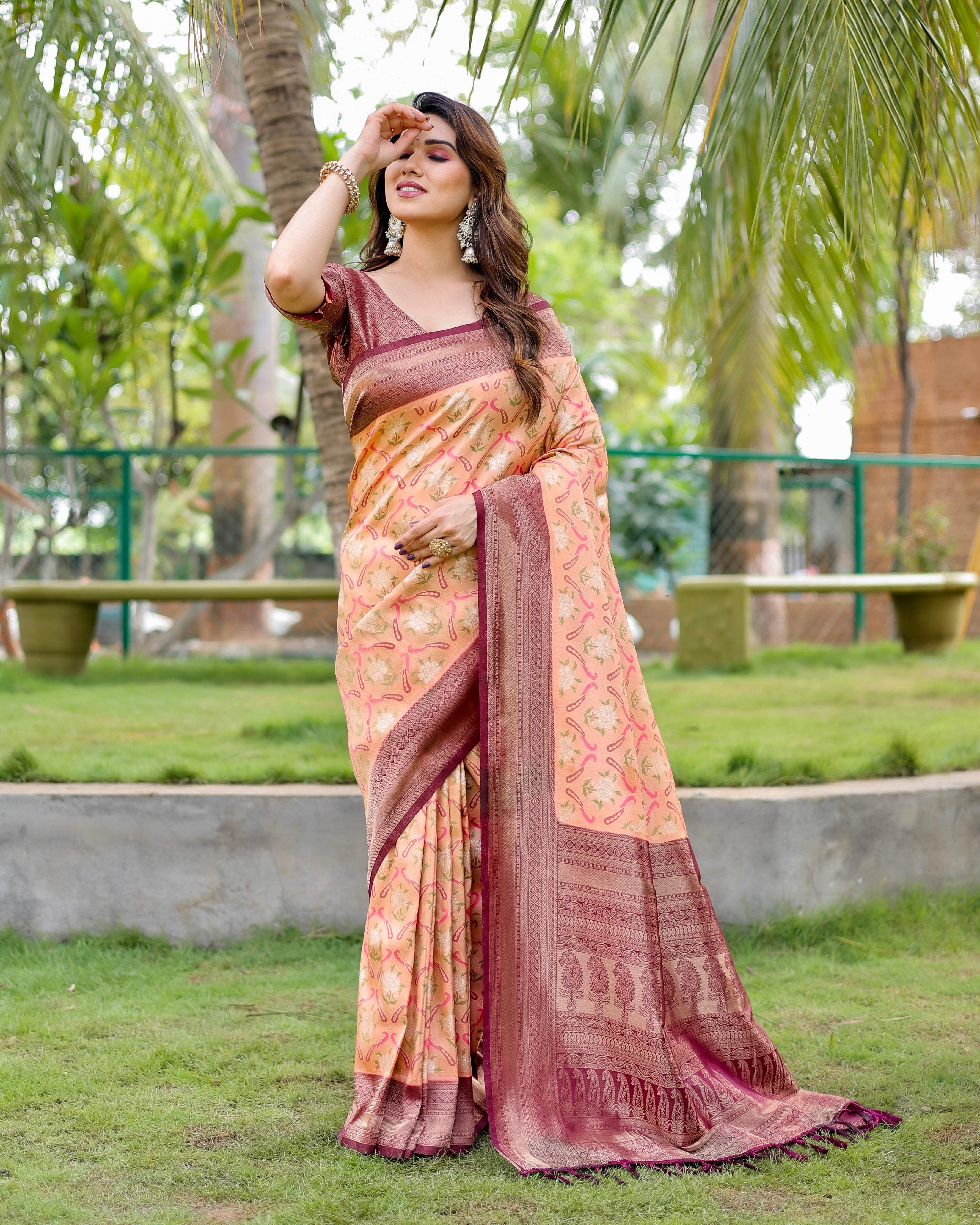 Gorgeous Traditional Kanjivaram Orange Sarees For Special Occasion