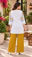 Women’s Stylish Printed Yellow Co-ord Set