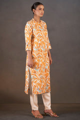 Sunheri Printed Cotton Blend Kurta