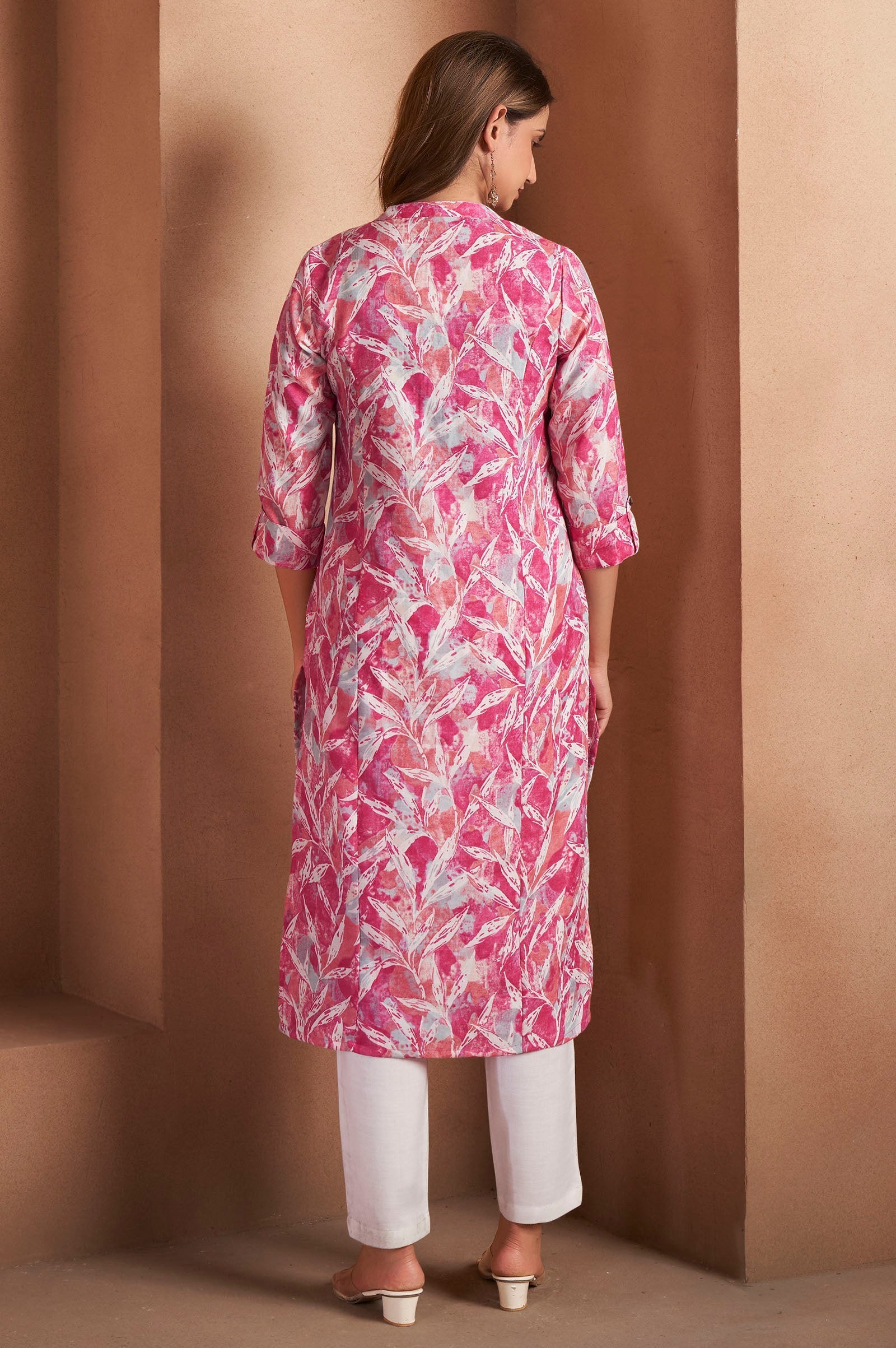 Blush Bloom Printed Cotton Kurta
