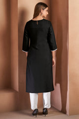 Noir Chikankari Embroidered Kurta