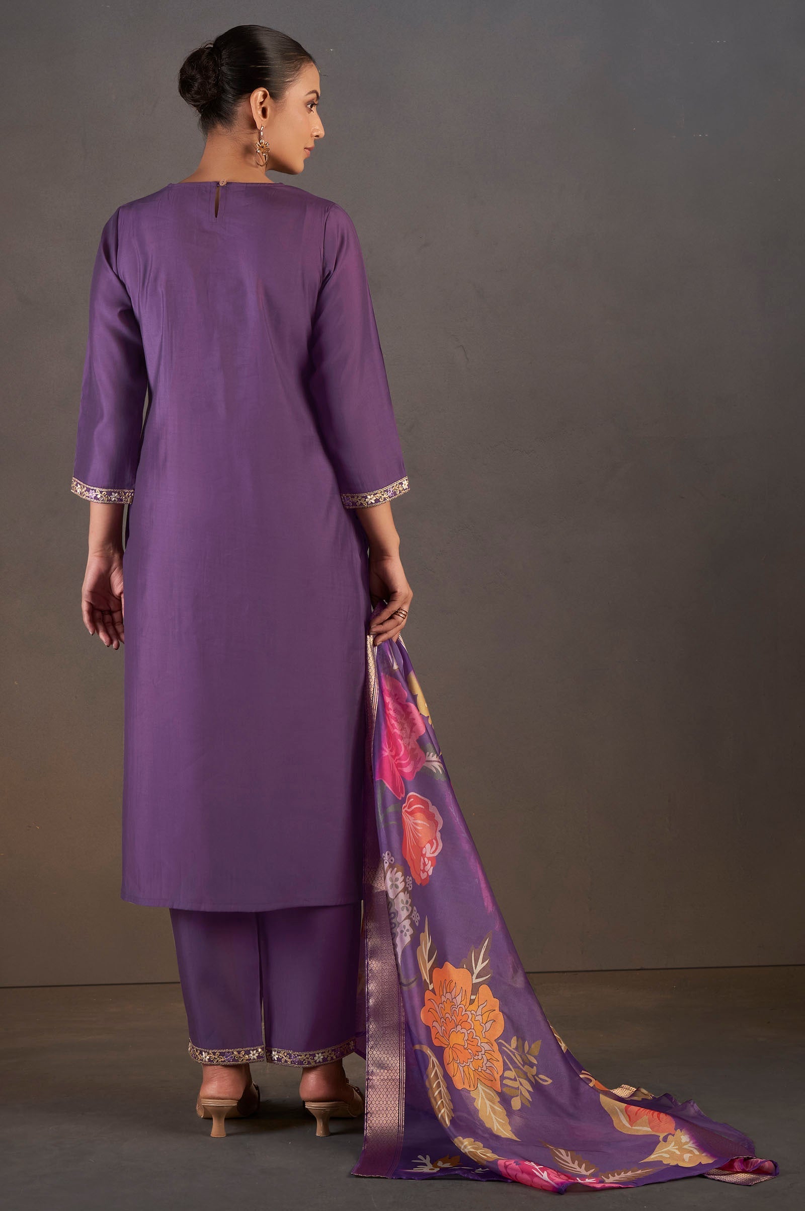 Royal Amethyst Sequined Kurta Set