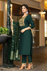 Emerald Royale Embroidered Kurta Set