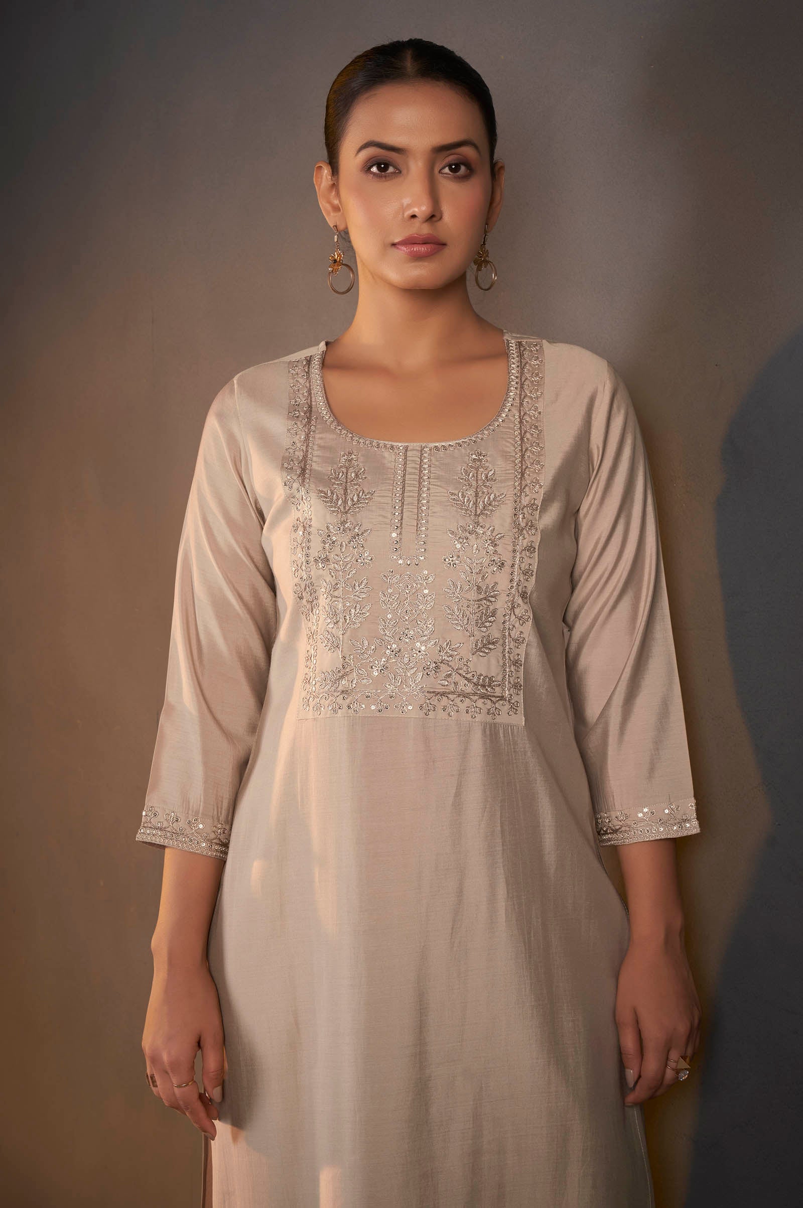 Ivory Royale Sequined Kurta Set