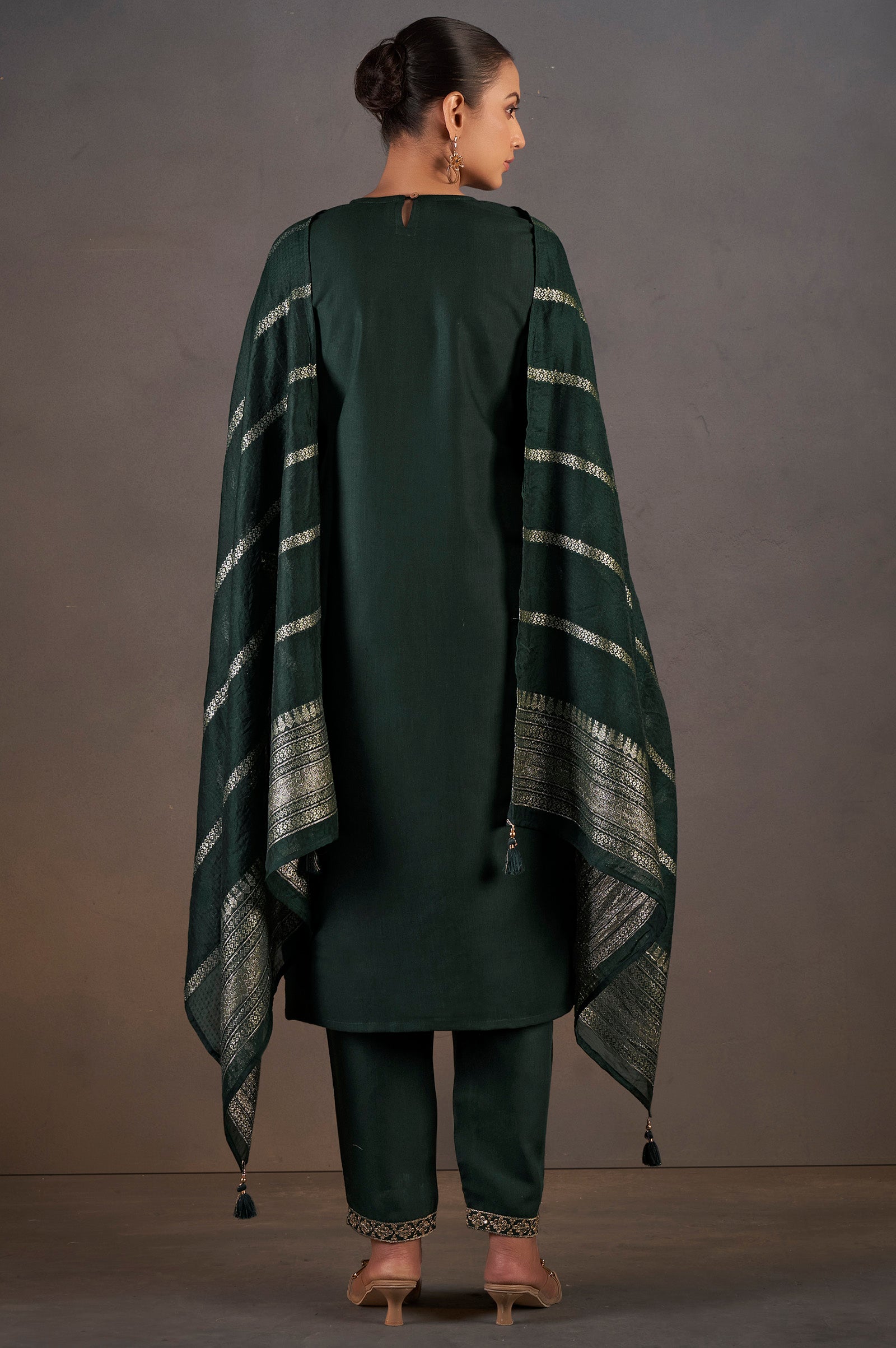 Emerald Royale Sequined Kurta Set