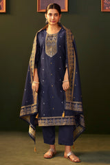 Midnight Royale Jacquard Kurta Set