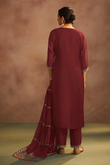 Terracotta Royale Embroidered Kurta Set