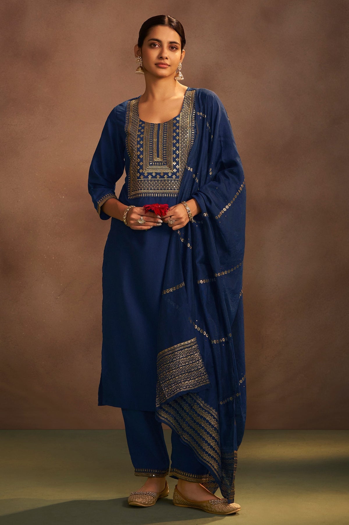 Midnight Royale Embroidered Kurta Set