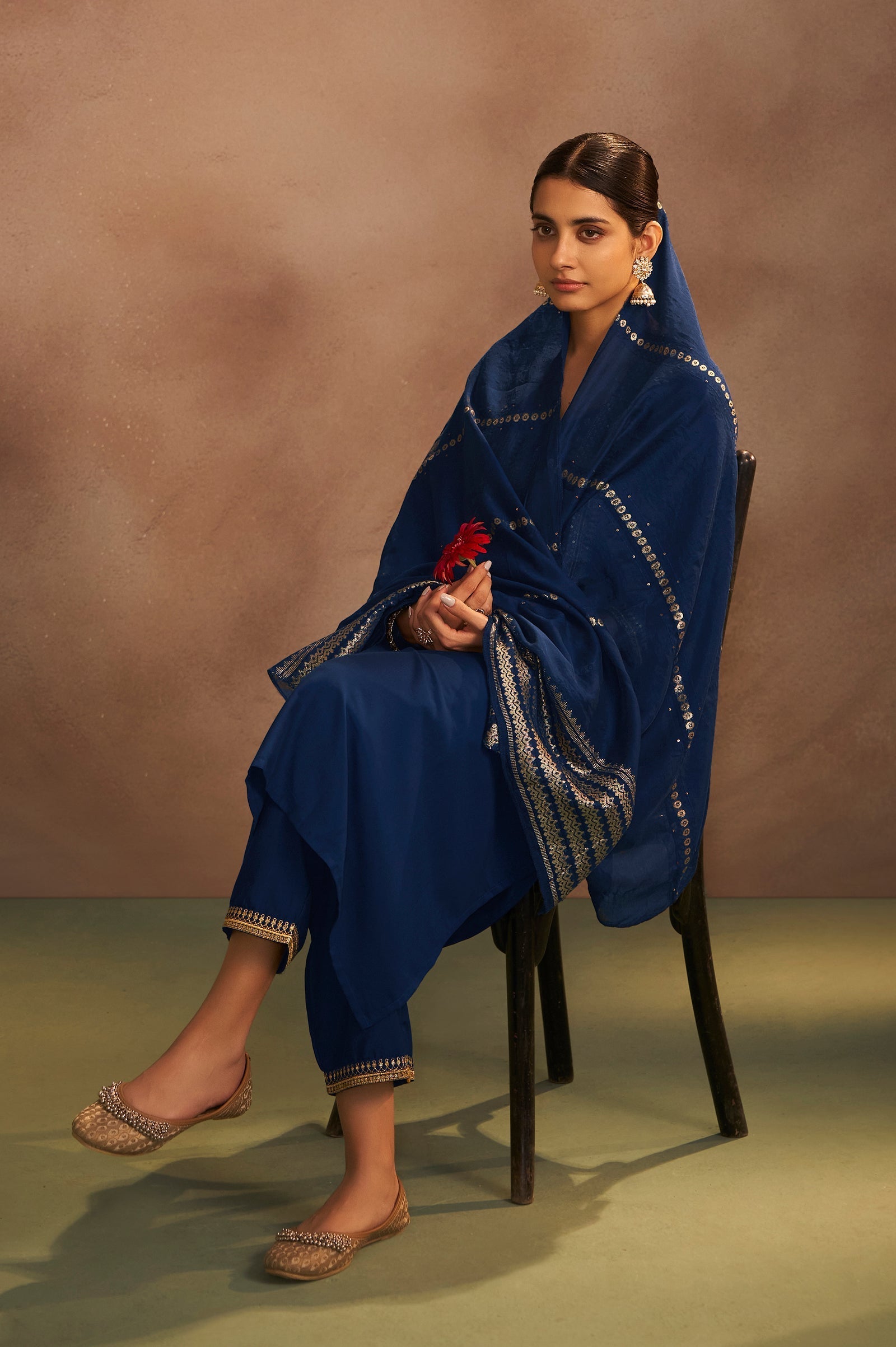 Midnight Royale Embroidered Kurta Set