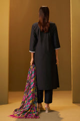 Midnight Noir Embroidered Kurta Set