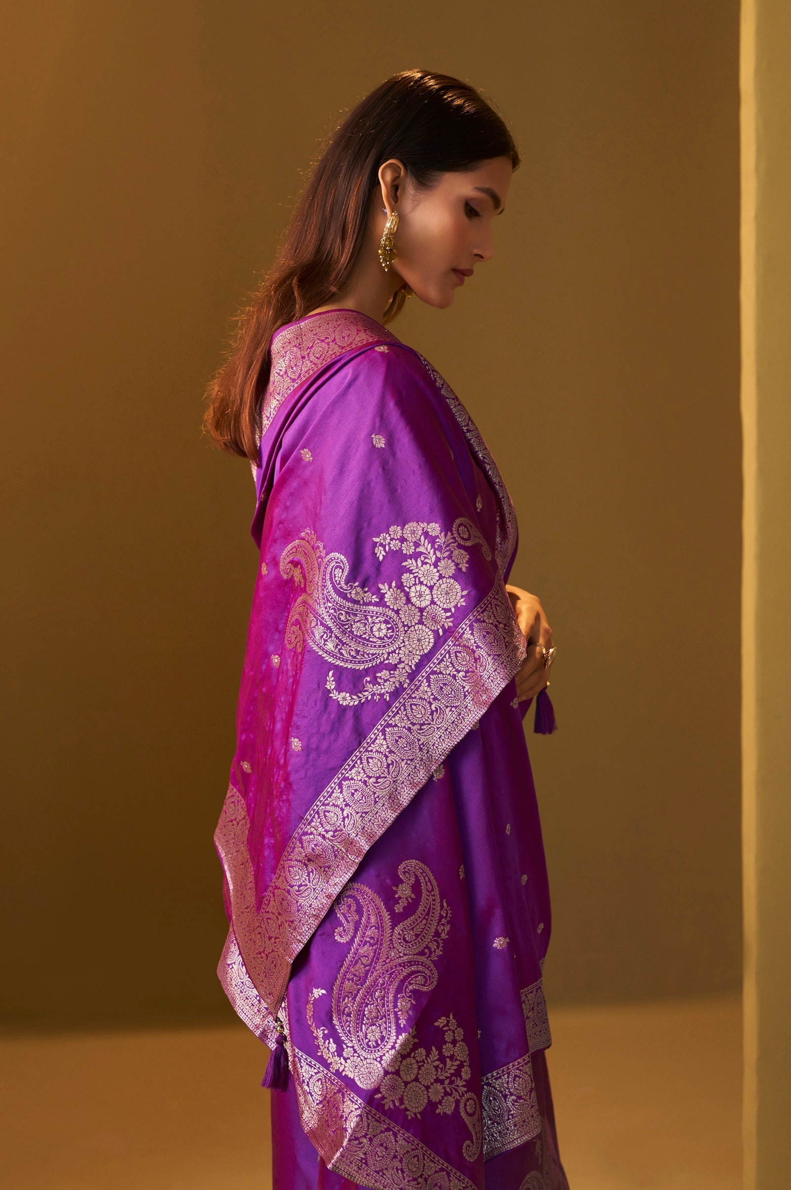 Royal Amethyst Jacquard Kurta Set