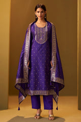 Midnight Royale Jacquard Kurta Set
